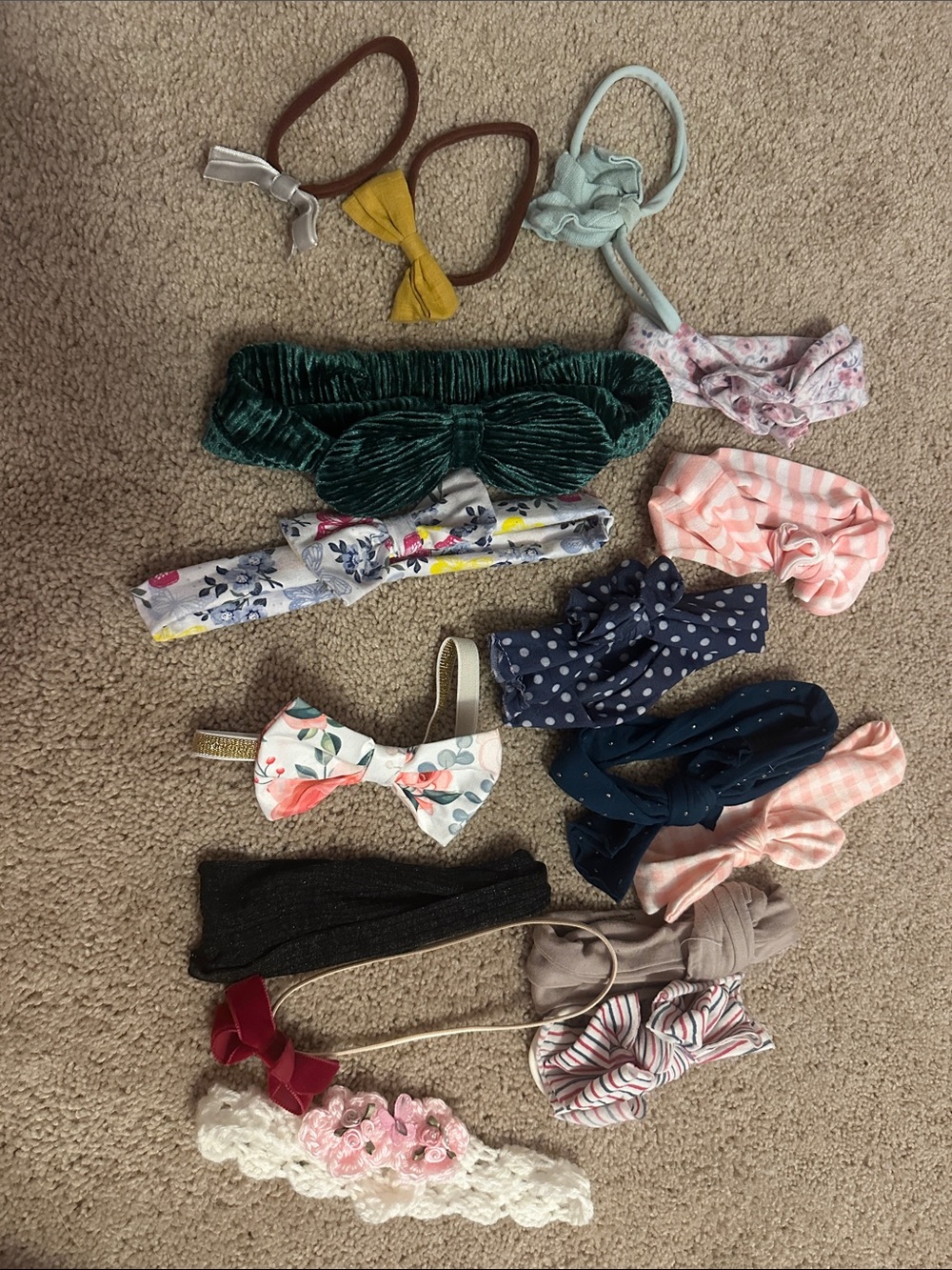 Assorted Kids Headbands and Hair Bows - Mixed Colors